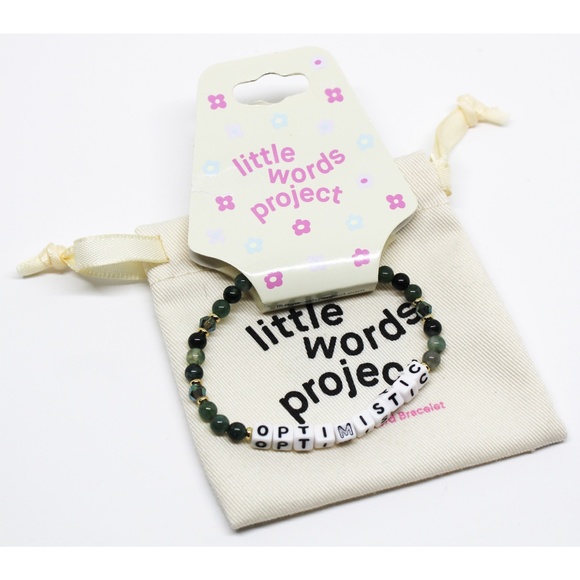 NWT Little Words Project beaded bracelet S/M- Optimistic - Picture 1 of 4